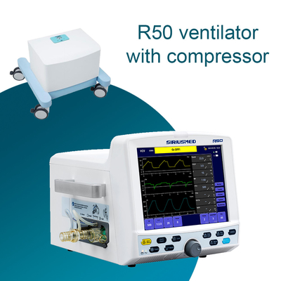 CE-gecertificeerde ventilator voor de ICU met compressor Siriusmed voor de ICU en OR